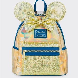 NEW Loungefly Earidescent Iridescent Backpack Disney Parks 50th Anniversary